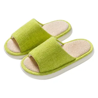 Household Cloth Slippers for Men and Women, Indoor Non-Slip Wooden Floor Soft-Soled Fabric Cotton Slippers, Thick-Soled Couple Style, Soft