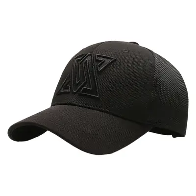 Men Black Mesh Baseball Cap with Logo