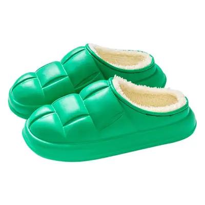 Net Red Cotton Slippers Women's Autumn and Winter Heel Outer Wear fleece-lined Home Indoor Thick-soled Detachable Moonchild plush Shoes for Men