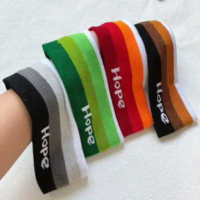 Zhou Yangqing Striped Sweat Absorbent Headband