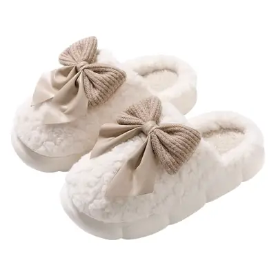 Women's Bow Slippers Winter Soft Cotton Non-Slip