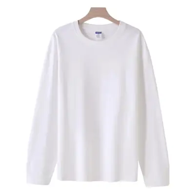 Heavy 260g Cotton T-Shirt Men's Long Sleeve Round Neck