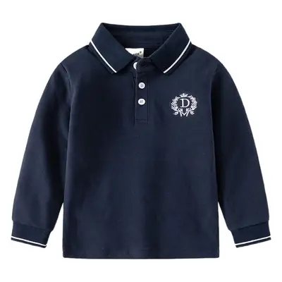Light Blue Boys Polo Shirt Long Sleeve 2025