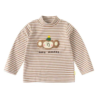 Baby Striped Long Sleeve T-Shirt Brown Beige