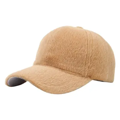 Pink Faux Fur Baseball Cap for Men 2024