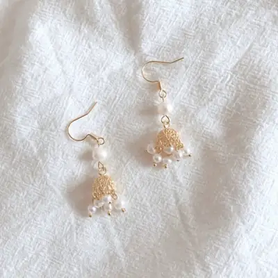 Vintage Pearl Earrings for Women Elegant Court Tassel Design