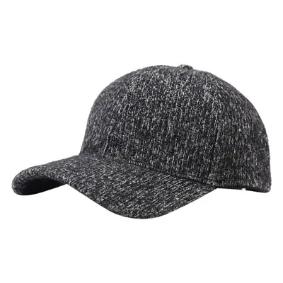 Grey Knitted Baseball Cap for Men Women Winter Warm