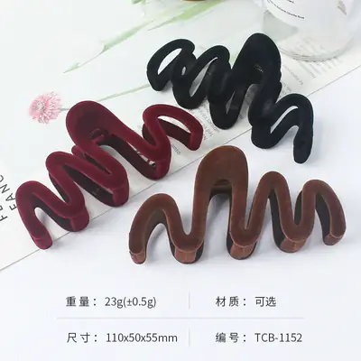 2023 White Deer Flocking Hair Clip Women High-Looking Large Clip