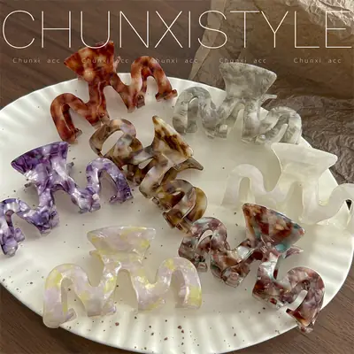 2023 Ouni fried street m-shaped wave hair clip acetate