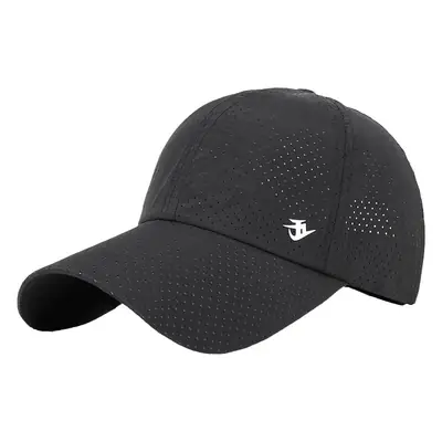 Men's Black Peak Cap Sun Proof Lightweight Baseball Cap