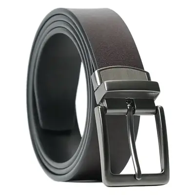 Men's New High-End Cowhide Belt with Rotating Pin Buckle