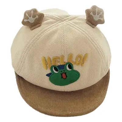Qiunan Korean Baby Hats 2026 New Fashion Cute Frog Soft Brim Super Adorable Baby Baseball Cap Wholesale