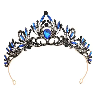 Baroque Crown Wedding Headdress with Purple Crystal