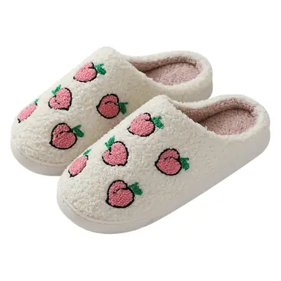 New comfortable home fruit series winter cross-border cotton slippers men and women couple's thick bottom indoor warm cotton slippers