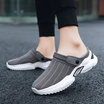 Cross-Border Large-Size Men's Shoes, Summer Flip-Flops, Men's Half-Slippers, Men's Sandals, Student Hole Sandals, Closed-Toe Sandals, Sports Shoes