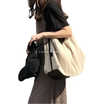 Canvas Travel Bag Large Single Shoulder Black
