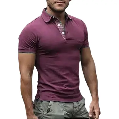 Men's Blue Polo T-Shirt Short Sleeve Multi Color