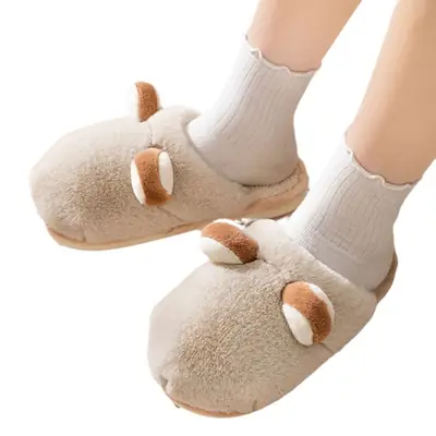 Women Winter Plush Slippers Thick Soled Non-Slip
