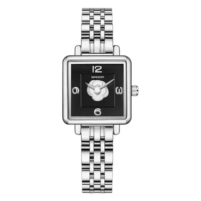 Sanda Women's Square Quartz Watch Stainless Steel
