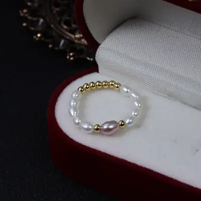 American 14K Gold Pearl Bracelet for Women