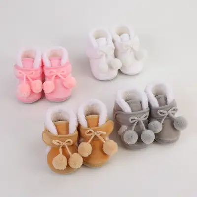 Factory children's baby's winter cotton-padded shoes winter men's and women's baby shoes suede one-year-old toddler shoes soft bottom