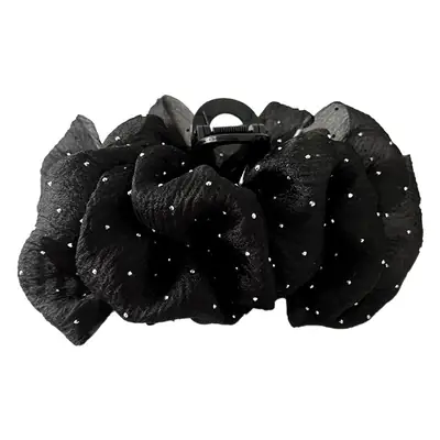 High-End Diamond-Encrusted Mesh Hair Clip for Women