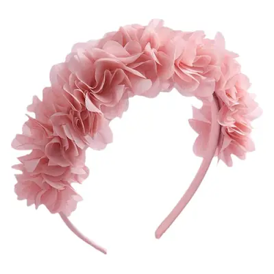 Pink Floral Flower Headband for Girls