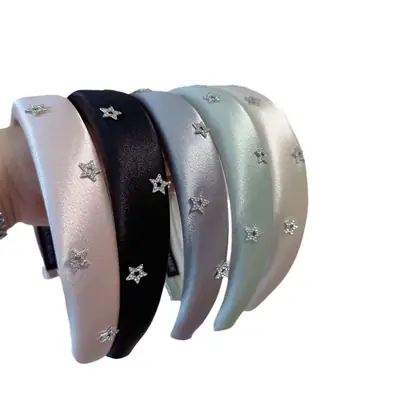 Satin Star Headband Set of 3 High End Sponge