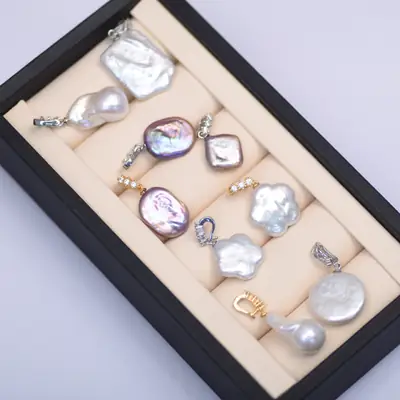S925 Silver Pearl Pendant with Universal Buckle