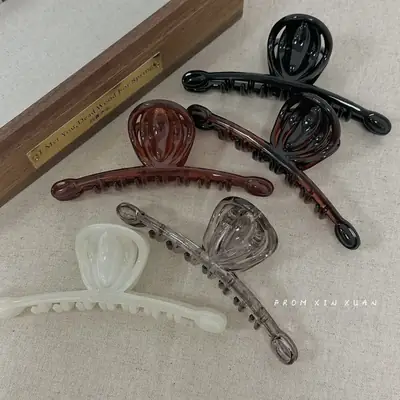French Retro Shark Clip for Women Large Hairpin