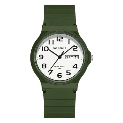 Sanda Cross-Border Kids Waterproof Luminous Dual Calendar Quartz Watch