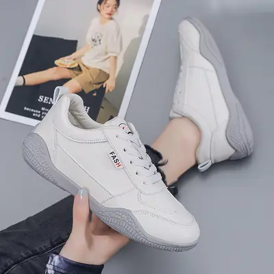 Women Leather White Casual Sneakers 2023