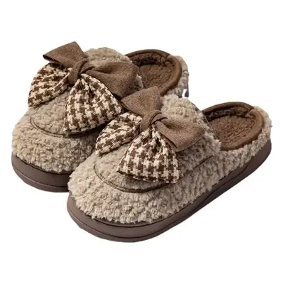 Women's 2025 Winter Warm Cotton Slippers Bow Design