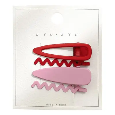Matte Frosted Hairpins 4 Pcs Wave Clip Set