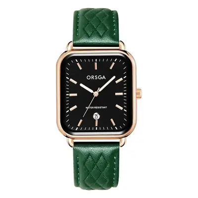 Oshga Women's Square Watch Grey Silicone Quartz