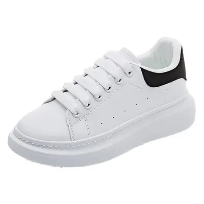 Black Thick-Sole Women's Casual Sneakers McQueen Style