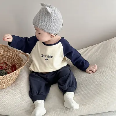 Baby Boys Korean Style Spring Suit with Beanie