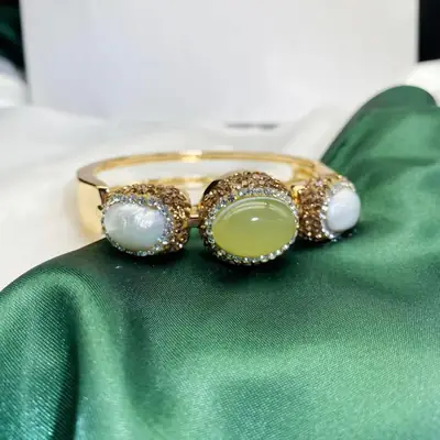 Natural Green Pearl Bracelet for Women