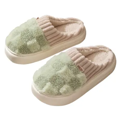 Warm Furry Slippers for Women Winter Indoor Non-Slip