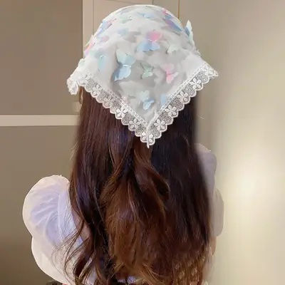 Baby Lace Hairband with Embellished Flower Design