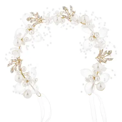 Bridal Pearl Flower Hairband for Women