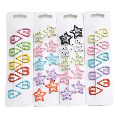 Five Pointed Star Hairpins for Girls - Colorful Durable Clips