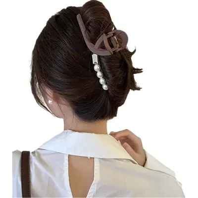 Vintage Korean Matte Hair Clip for Women Large Claw Back