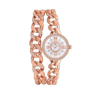 Roses Gold Chain Watch for Women Roman Dial