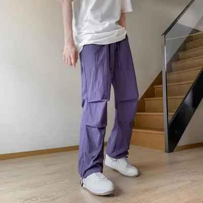 Men's Waterproof Paratrooper Pants Wide Leg Loose Casual