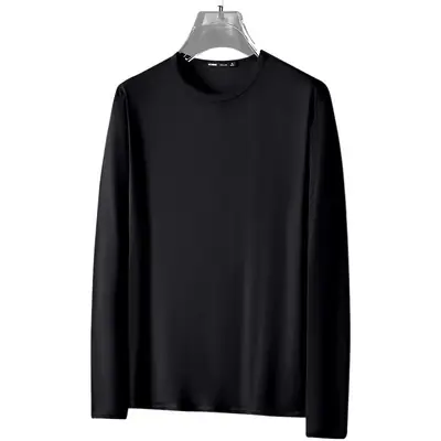 Men Mercerized Modal Long Sleeve T-Shirt Grey
