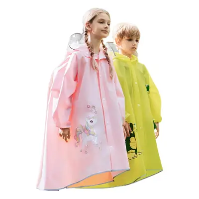Mumeng Kidsren's Raincoat Boy's Full-Body Heavy Rain School Bag Cycling Poncho Breathable and Wear-Resistant School Hiking Raincoat