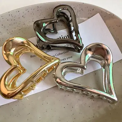 Heart Shaped Hair Clip for Women Hot Girl Updo