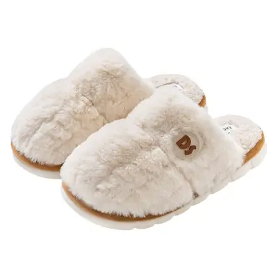 Cotton slippers women's winter 2023 new couple indoor home non-slip plush warm wool men's household woolen slippers
