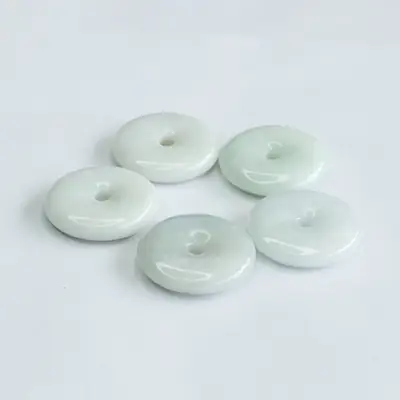 Jade Peace Pendant Buttons Light Green 100 Pcs